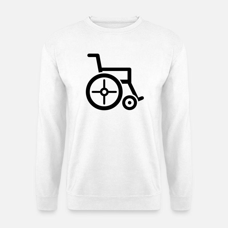 Rollstuhl - Unisex Pullover - Weiß