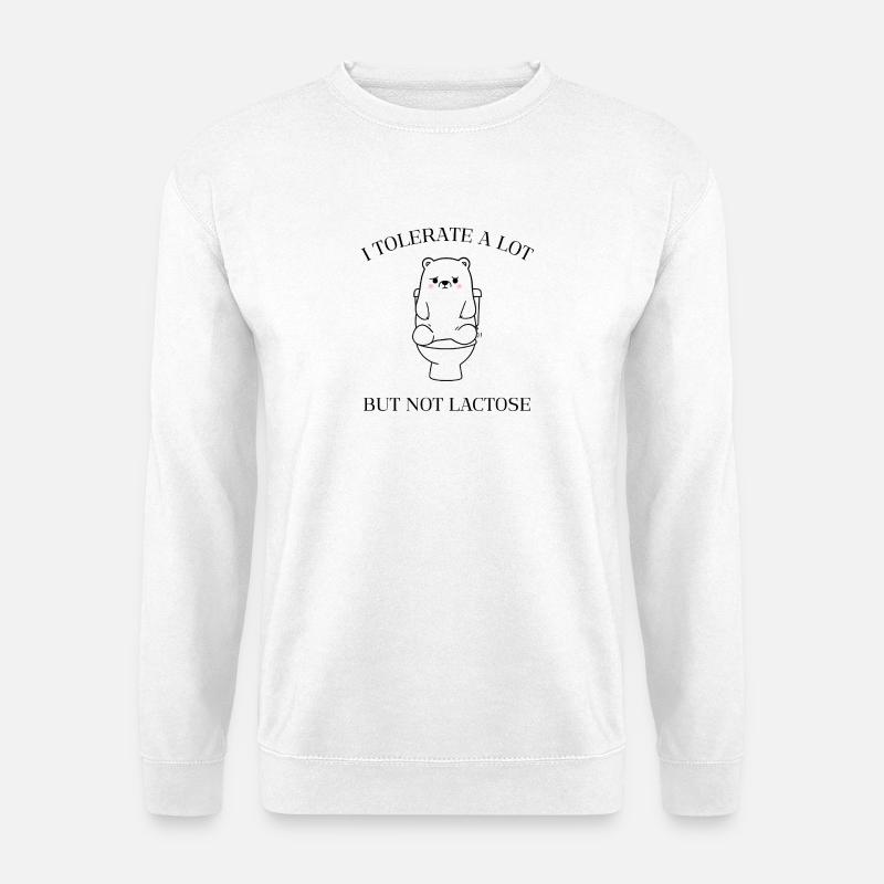 Sad Teddy – Pas de plaisir avec le lactose - Sweat-shirt Unisexe - blanc