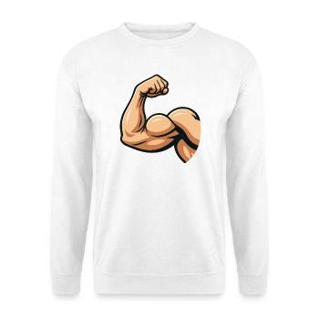 Starker Bizeps Illustration - Unisex Pullover - Weiß - Vorne