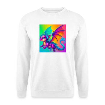 Drache - Unisex Pullover - Weiß - Vorne