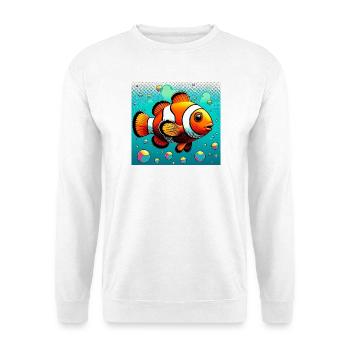 Poisson-clown - Sweat-shirt Unisexe - blanc - Devant