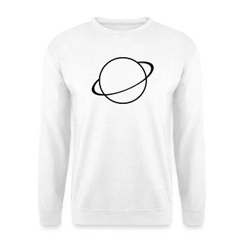 Saturn Icon – Planet Symbol - Unisex Pullover - Weiß - Vorne