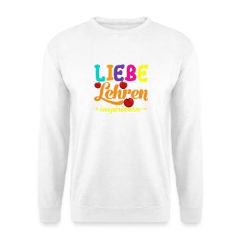 Love Teaching Inspire – Conception de cadeaux pour enseignants - Sweat-shirt Unisexe - blanc - Devant