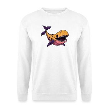 Whale Halloween Comic Funny - Unisex Sweatshirt - white - Front