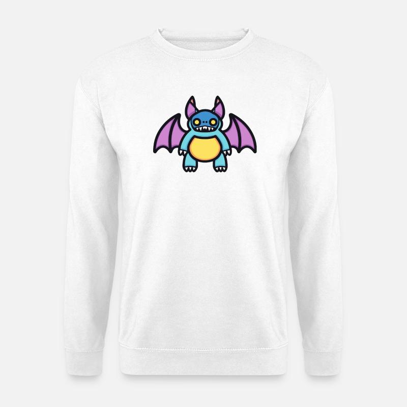 Fledermaus Halloween Comic Lustig - Unisex Pullover - Weiß