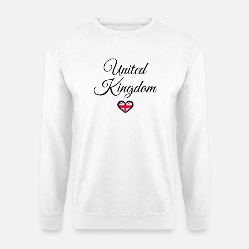 UK Herz-Flaggen-Shirt - Unisex Pullover - Weiß