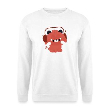 Kawaii Red Panda Musik - Unisex Pullover - Weiß - Vorne