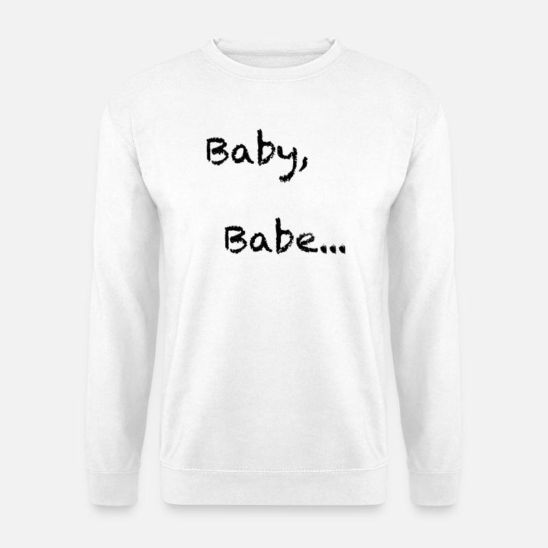 Babe, Baby… Flirtalarm! - Unisex Pullover - Weiß