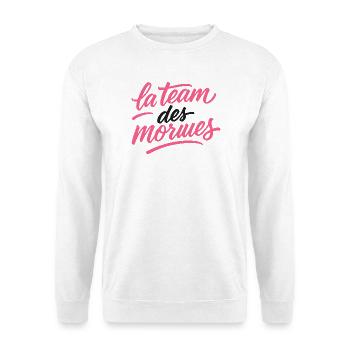 La Team des Morues Script Rose - Sweat-shirt Unisexe - blanc - Devant
