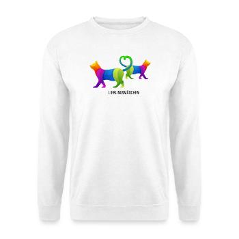 Fille préférée chat | Drôle d’amoureux des chats - Sweat-shirt Unisexe - blanc - Devant