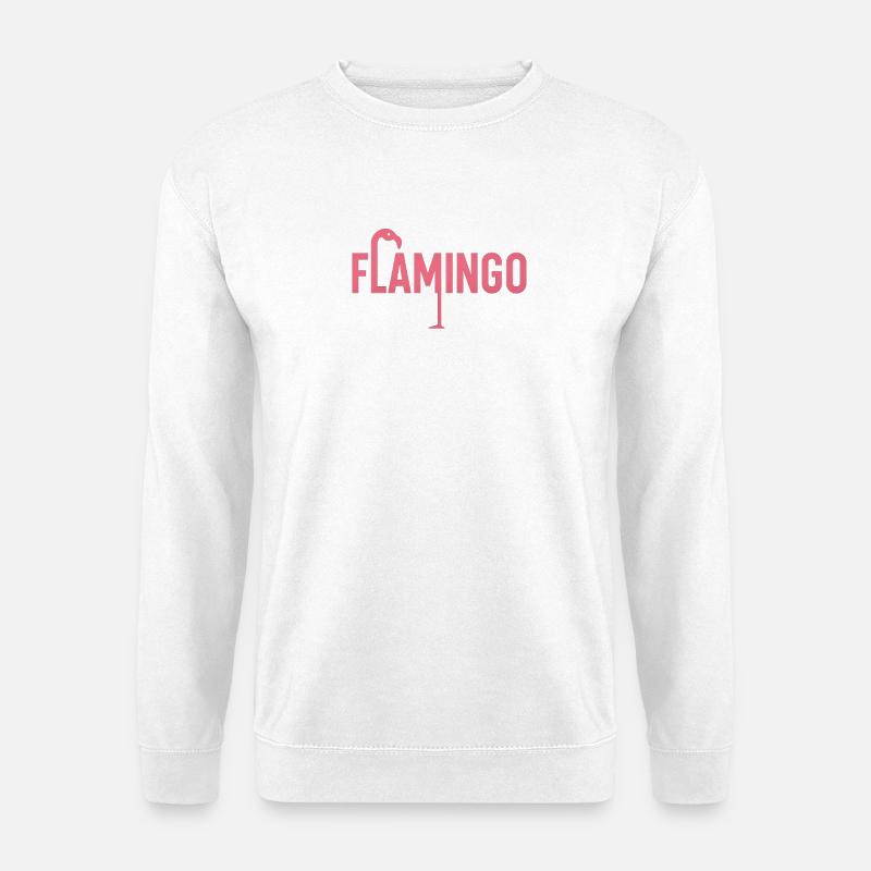Flamingo - Unisex Pullover - Weiß