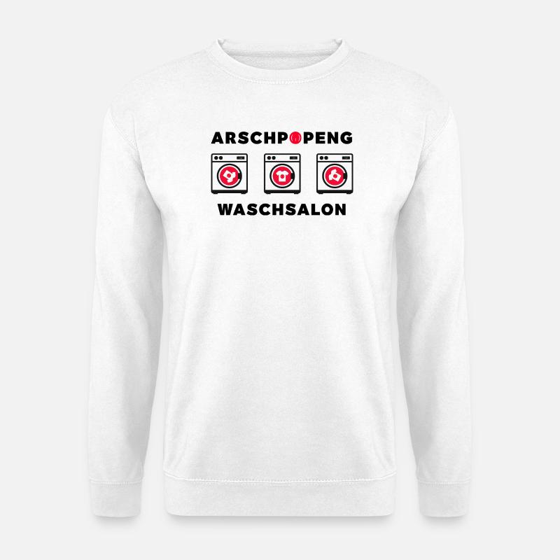 Arschpopeng Waschsalon - Unisex Pullover - Weiß