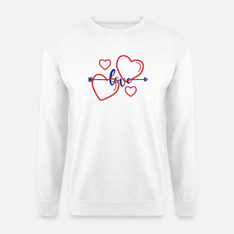 Herz und Liebe - Unisex Pullover - Weiß