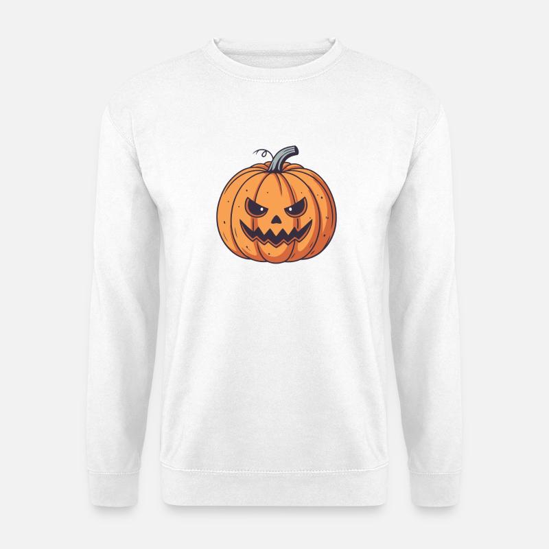 Kürbis Dämon Halloween Karikatur - Unisex Pullover - Weiß