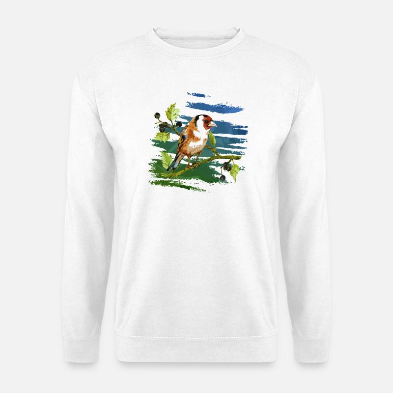 Bunter Vogel - Unisex Pullover - Weiß
