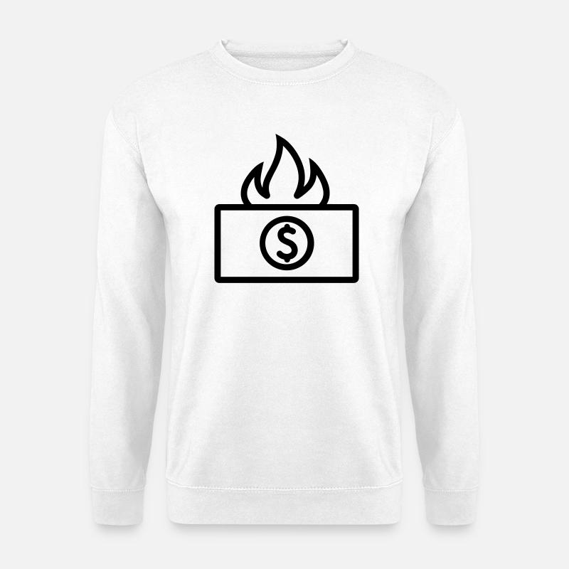 Geld verbrennen - Unisex Pullover - Weiß
