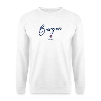 Bergen - Norway Flag Lettering - Norge - Norwegen - Unisex Sweatshirt - white - Front