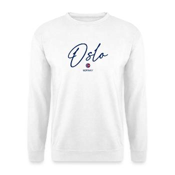 Oslo - Norway Flag - Lettering - Norge - Norwegen - Unisex Sweatshirt - white - Front