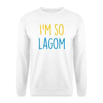 Lagom Sverige Suède - Sweat-shirt Unisexe - blanc - Devant