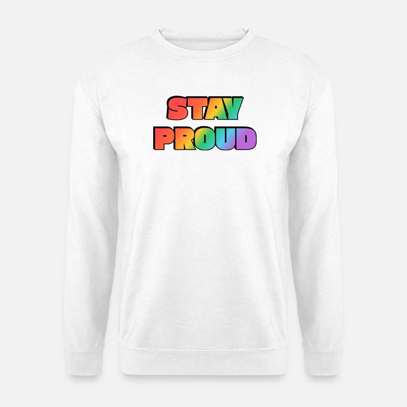 Stay Proud Rainbow Gradient - Unisex Pullover - Weiß
