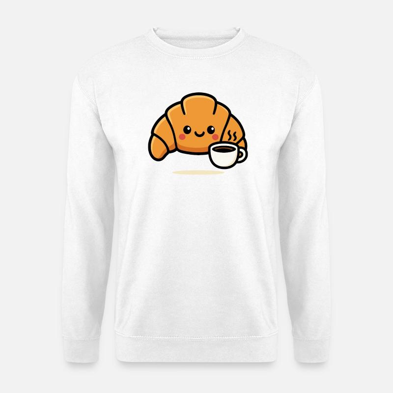 Croissant Café Mignon - Unisex Pullover - Weiß