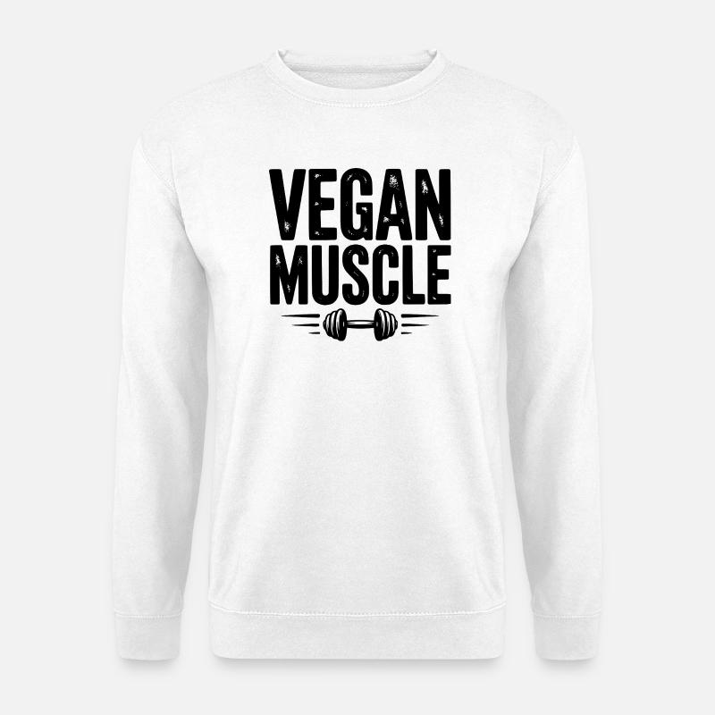 Vegane Muskeln - Unisex Pullover - Weiß