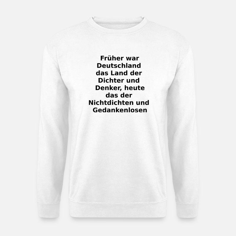 Dichter und Denker? - Unisex Pullover - Weiß