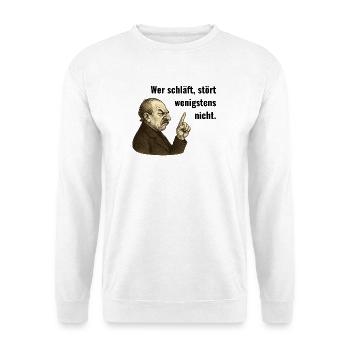 Sterner Redner Sepia-Linienzeichnung - Unisex Pullover - Weiß - Vorne
