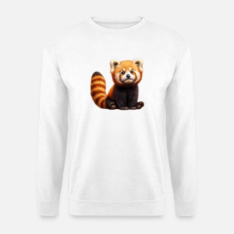 Entzückender roter Panda Plüsch - Unisex Pullover - Weiß