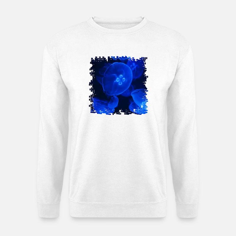 Neonquallen Unterwasserzauber - Unisex Pullover - Weiß
