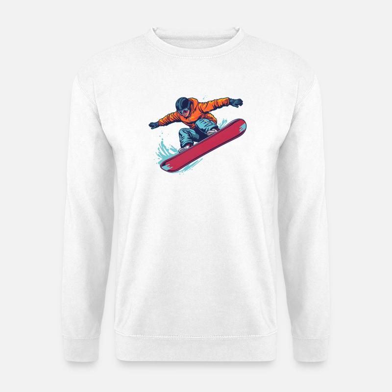 Snowboard Jump Freestyle Winter - Unisex Pullover - Weiß