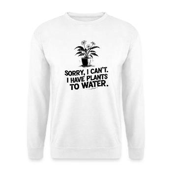 Drôle d’amateur de plantes citation dessin à la main art des plantes d’intérieur - Sweat-shirt Unisexe - blanc - Devant