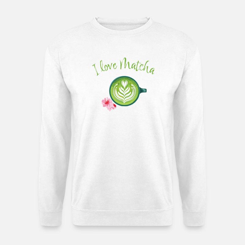 Matcha love - Unisex Pullover - Weiß