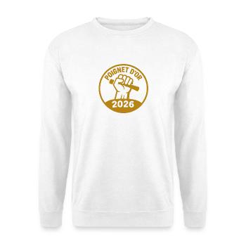 Golden Wrist 2026 bist du an der Spitze! - Unisex Pullover - Weiß - Vorne