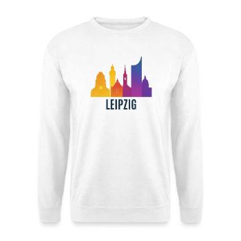 Pente de la ligne d’horizon de Leipzig - Sweat-shirt Unisexe - blanc - Devant