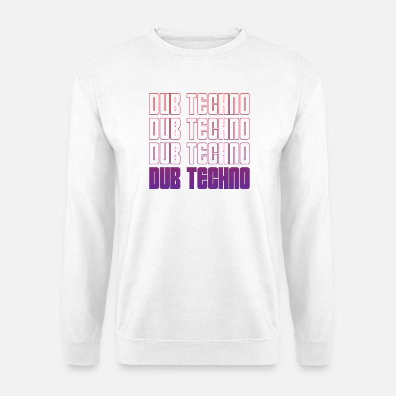Dub Techno Neon Gradient Grid - Unisex Sweatshirt - white