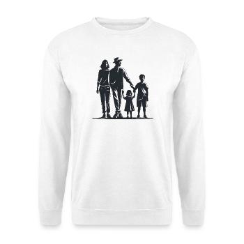 Family of 4 - Cool Silhouette Logo - Unisex Sweatshirt - white - Front