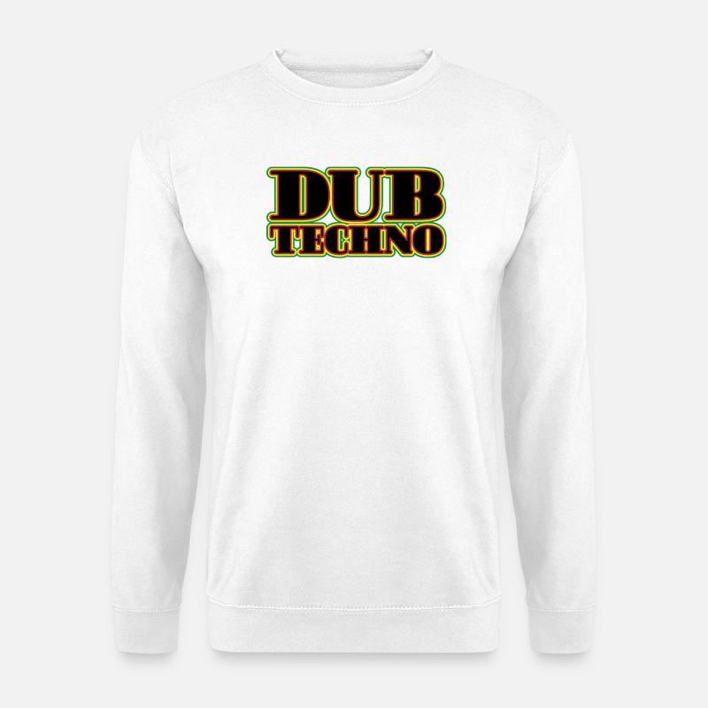Dub Techno Neon Retro - Unisex Sweatshirt - white