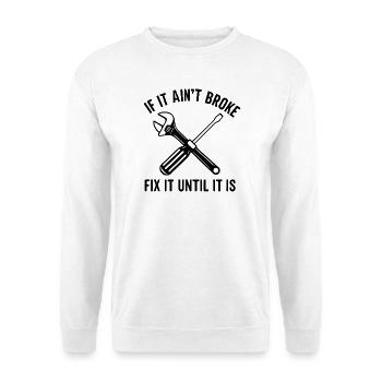 papa papa papa dictons bricoleur bricoleur - Sweat-shirt Unisexe - blanc - Devant