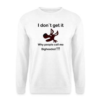 Maroon Cartoon Dog with Fangs - Sweat-shirt Unisexe - blanc - Devant