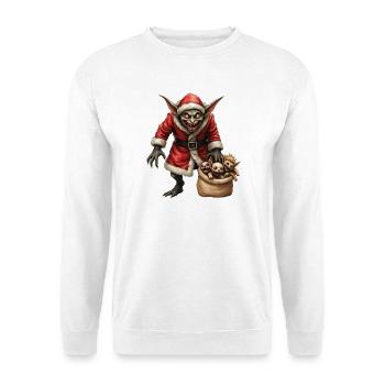 Weihnachtsgoblin mit Kreaturen - Unisex Pullover - Weiß - Vorne