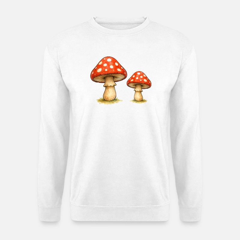 Red Toadstool Duo - Unisex Sweatshirt - white