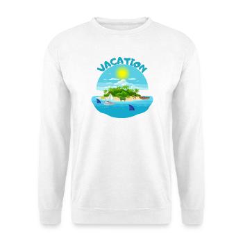Conception de plage idyllique d’île tropicale - Sweat-shirt Unisexe - blanc - Devant