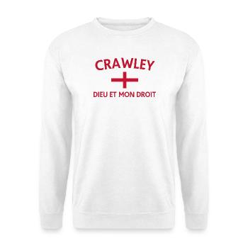 Crawley Crest with Dieu et Mon Droit - Unisex Sweatshirt - white - Front