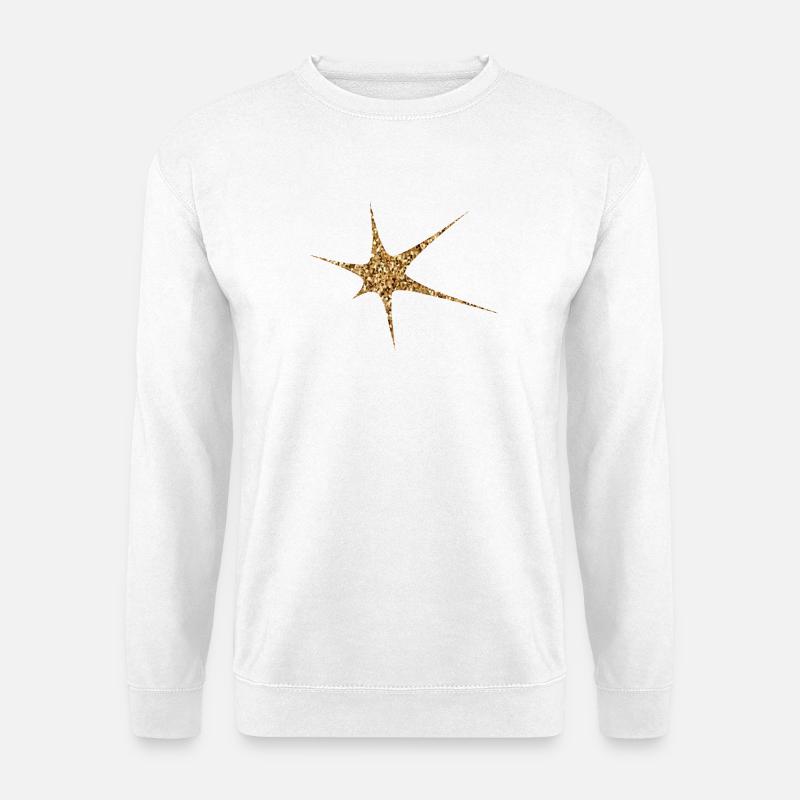 Goldener Glitzer Funkeln - Unisex Pullover - Weiß