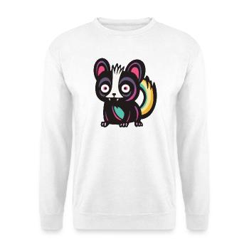 Skunk Halloween Bande dessinée drôle - Sweat-shirt Unisexe - blanc - Devant