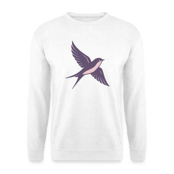 Pastel purple hummingbird slender wings - Unisex Sweatshirt - white - Front