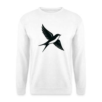 Purple Swallow in Minimalist Flight - Unisex Sweatshirt - white - Front