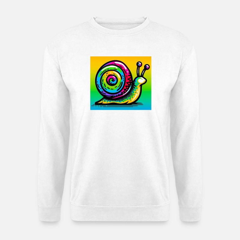Schnecke - Unisex Pullover - Weiß