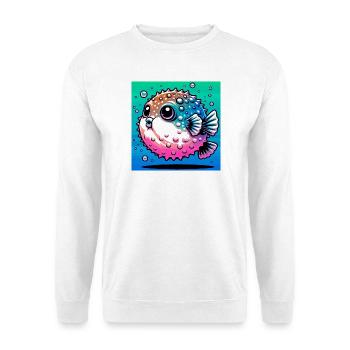 Kugelfisch - Unisex Pullover - Weiß - Vorne